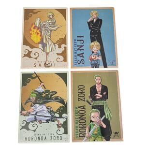 4 One Piece Full Force Ichiban Kuji Prize Visual Art Sheet Clear File Poster‎